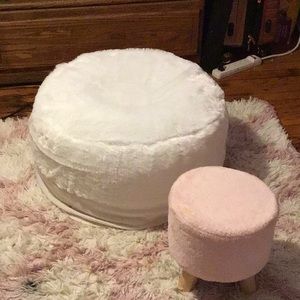 Foot stool and tube to set on